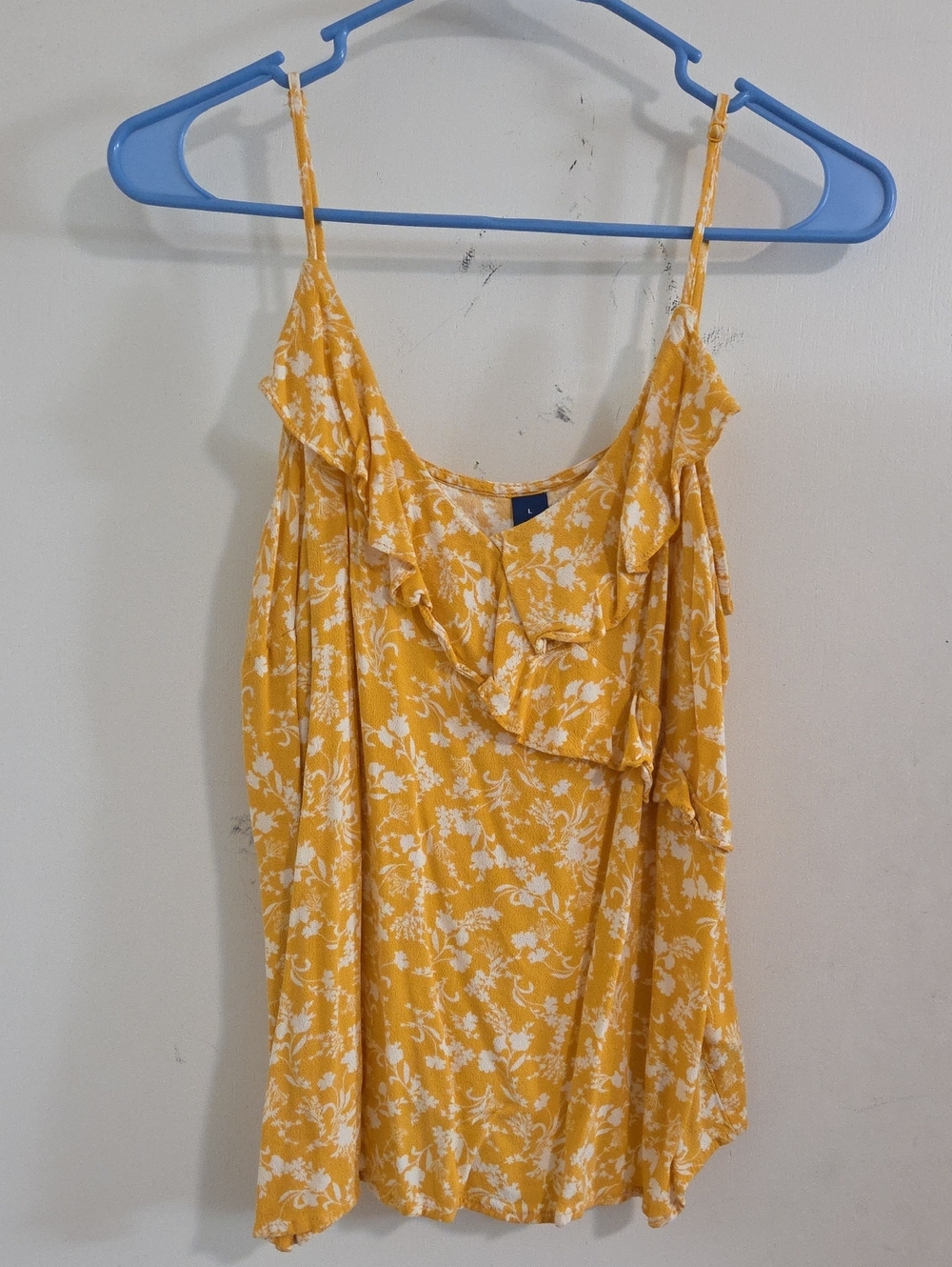 Old Navy Yellow Floral Ruffle-Trim Camisole